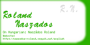 roland naszados business card