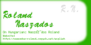 roland naszados business card